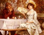 冯检基 亨德里克 克梅雷尔 : Tea In The Garden, Autumn